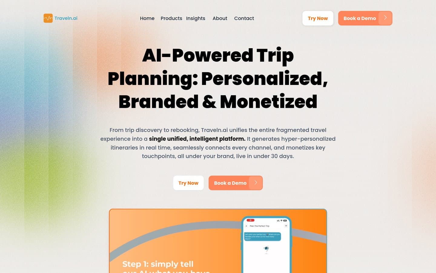 Traveln home page